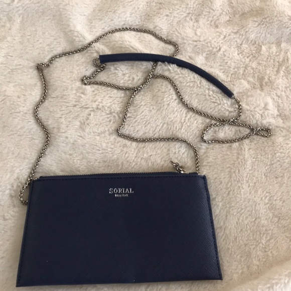 Sorial Handbags - Sorial Navy chain wallet
